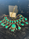 Turquoise Vintage Afghan Tribal Turquoise Bib Necklace