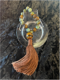 African Turquoise Jasper & Tiger's Eye Gemstone Short Mala
