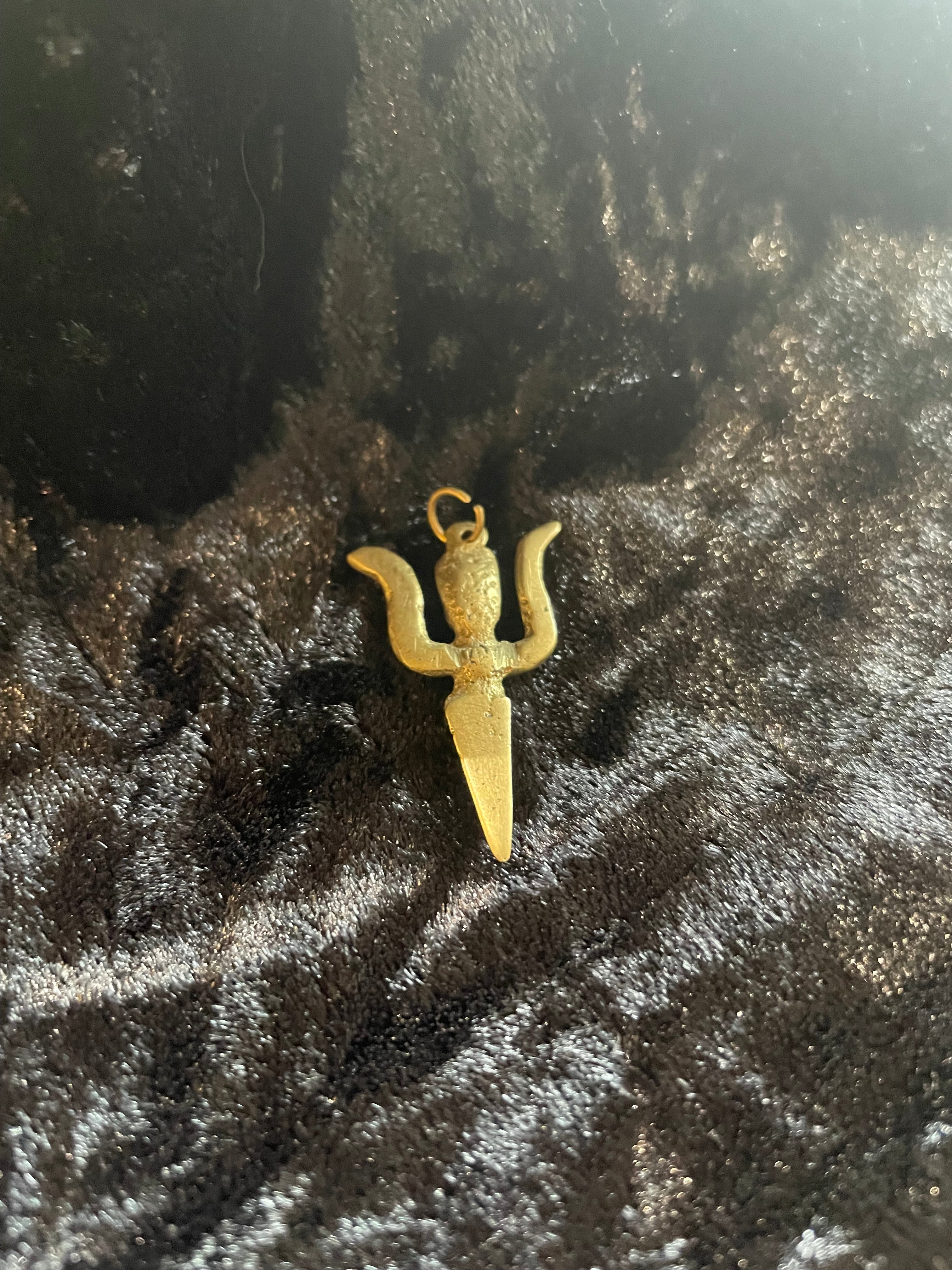 Brass Mahakala Bernakchen Figurine Pendant – Handmade in Nepal