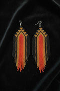 Fringe Beaded Native American Earrings
