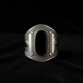 Black Onyx and Silver Kuchi Cuff Bracelet