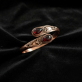 Tibetan Tourmaline Designer Copper Bangle Bracelet