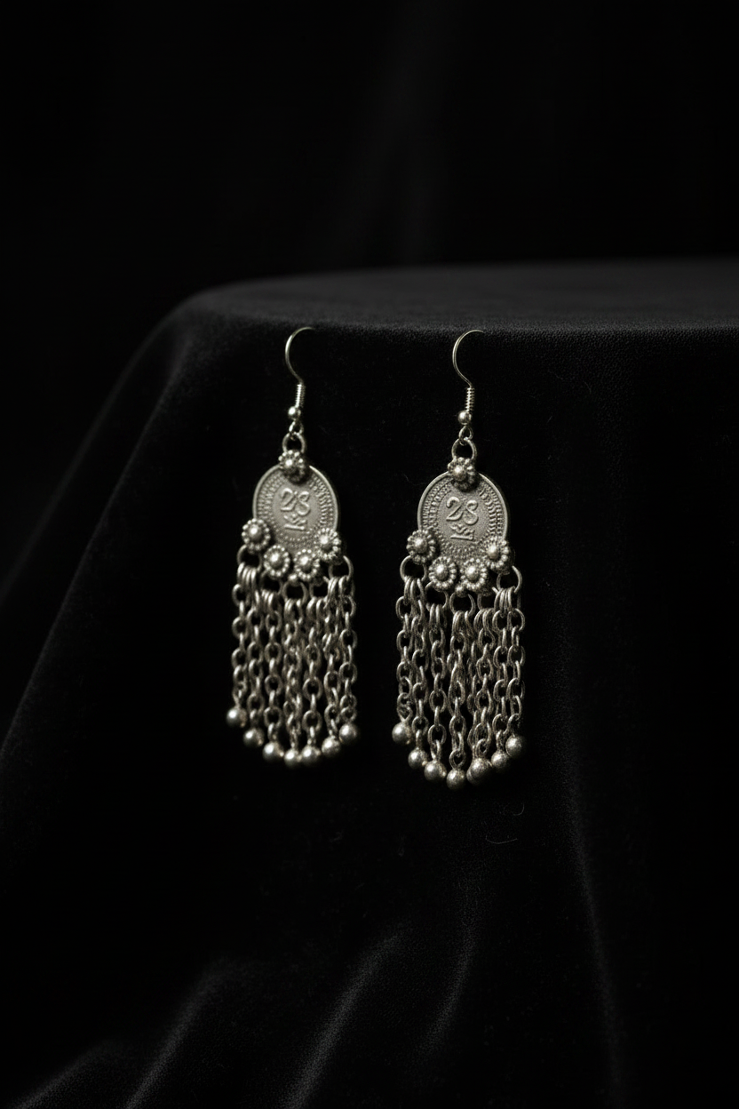 Afghan Coin Dangle Earrings