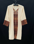 Thai Lanna Blouse, Long Crop, Cream