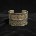 Vintage 1970s Turkman Handcrafted Metal Cuff Bracelet