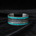 Turquoise Bracelet, Southwestern Boho Adjustable Cuff