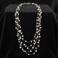 Vintage Multi-Strand Shell & Glass Bead Chunky Statement Necklace