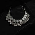 Coin Choker Necklace on Black Velvet