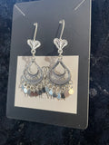 Sterling Silver Oxidized Filigree Dangle Earrings